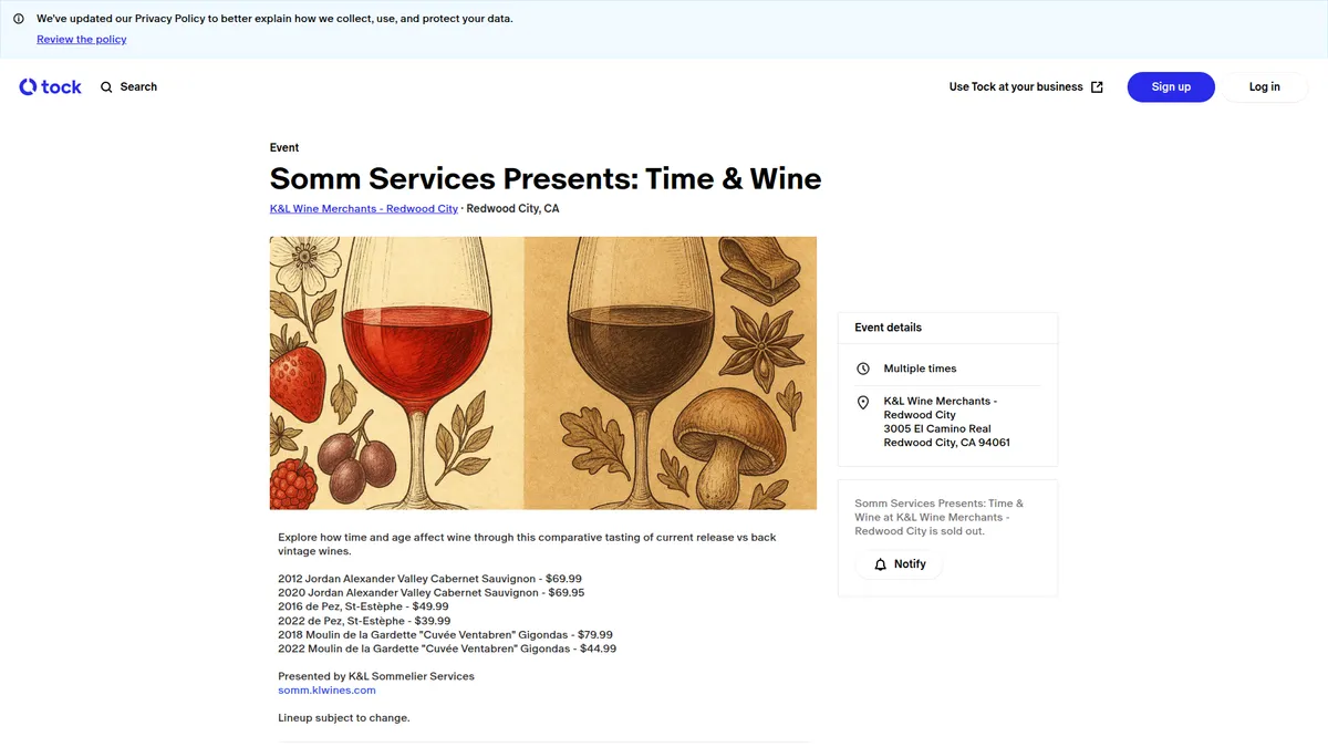 Time and Wine tasting