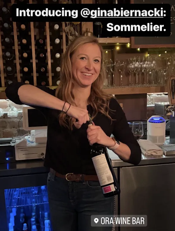 Wine education event hosted by Gina Biernacki